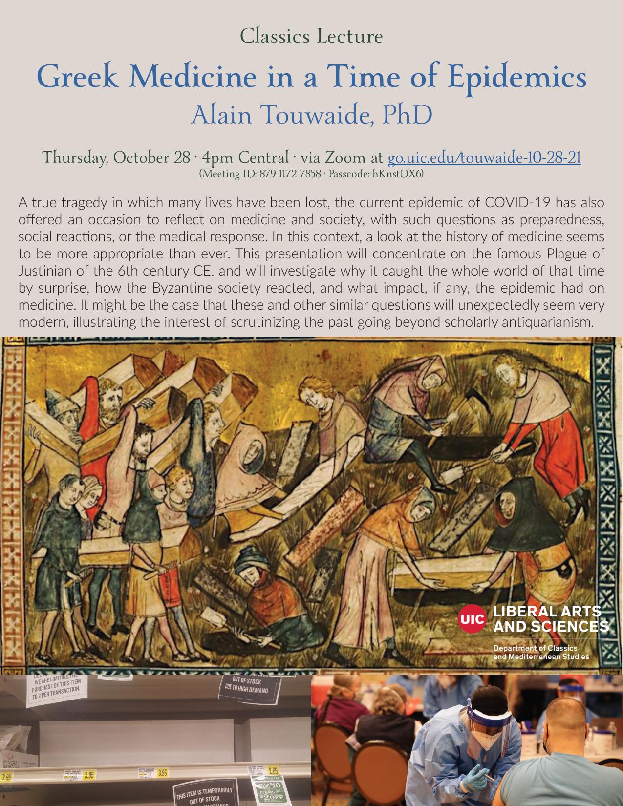 UIC Classics lecture Thursday October 28 Alain